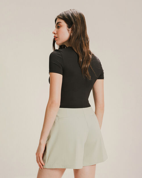 Playera Cropped Manga Corta